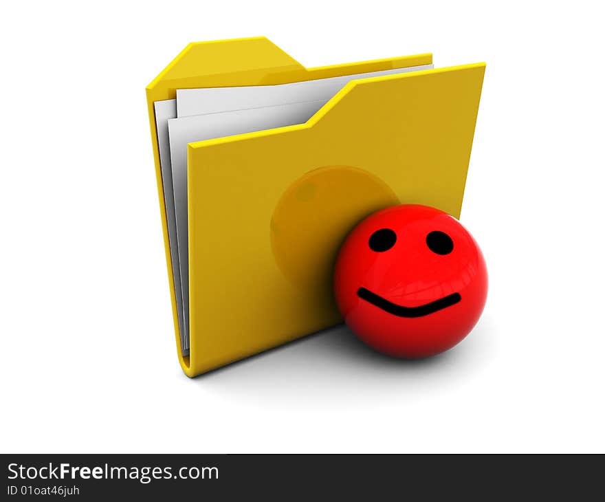 Folder icon and red smiley