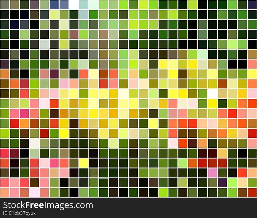 Bright Abstract Square Mosaic Background