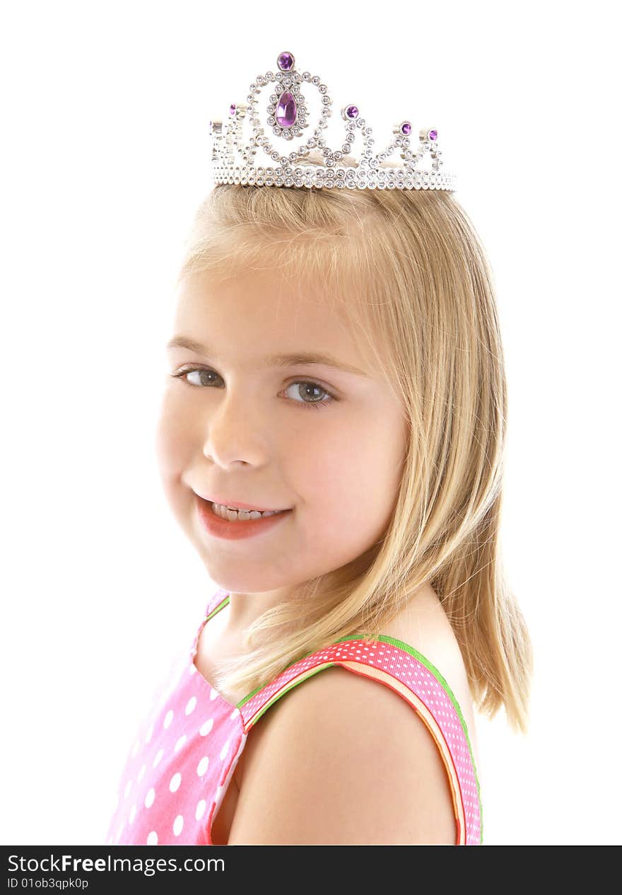 A childs portrait on a black background. A childs portrait on a black background