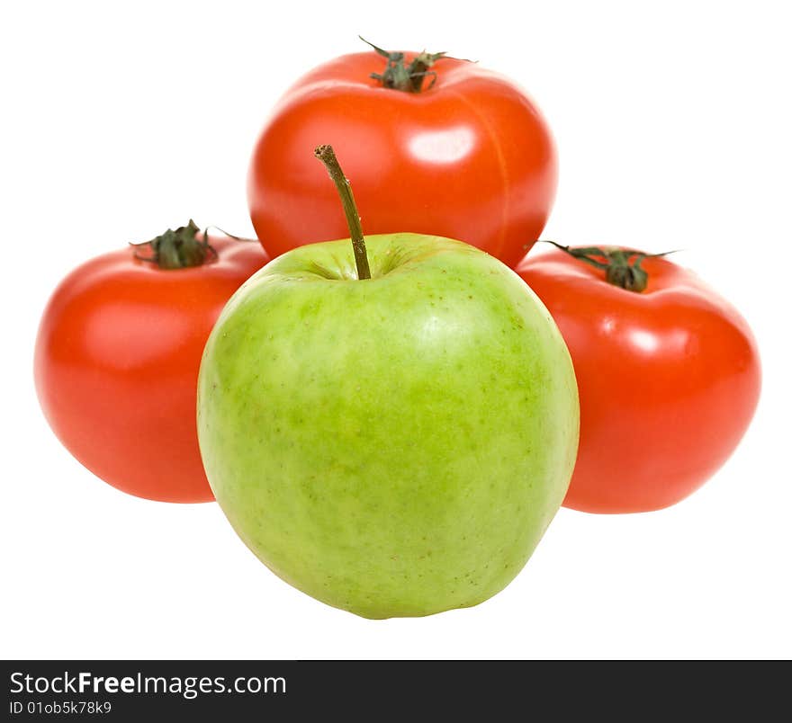 Apple and tomato