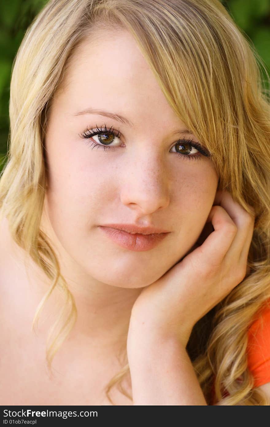 Close-up Of Pretty Teenage Girl