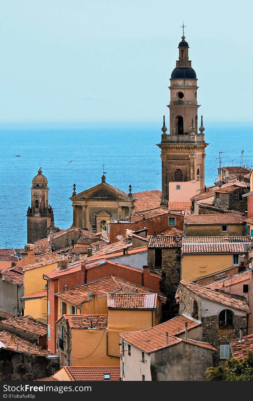 The typical village Menton in the French Riviera