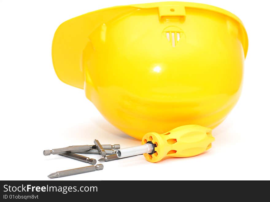 Image of yellow helmet bacground