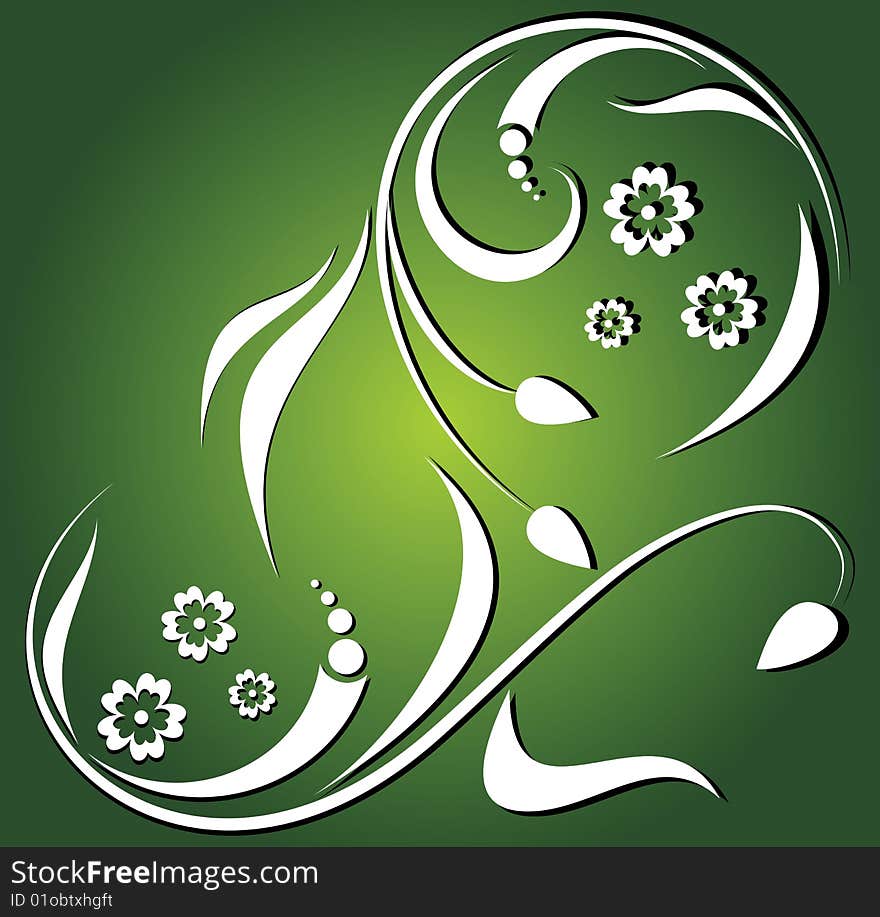 Abstract floral background for design (vector)