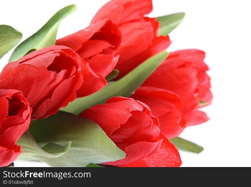 Red  Plastic Tulips