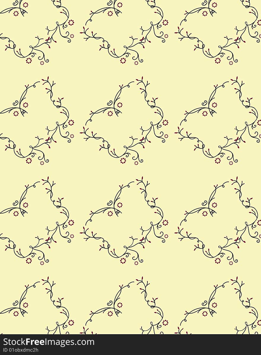 Victorian border repeated pattern