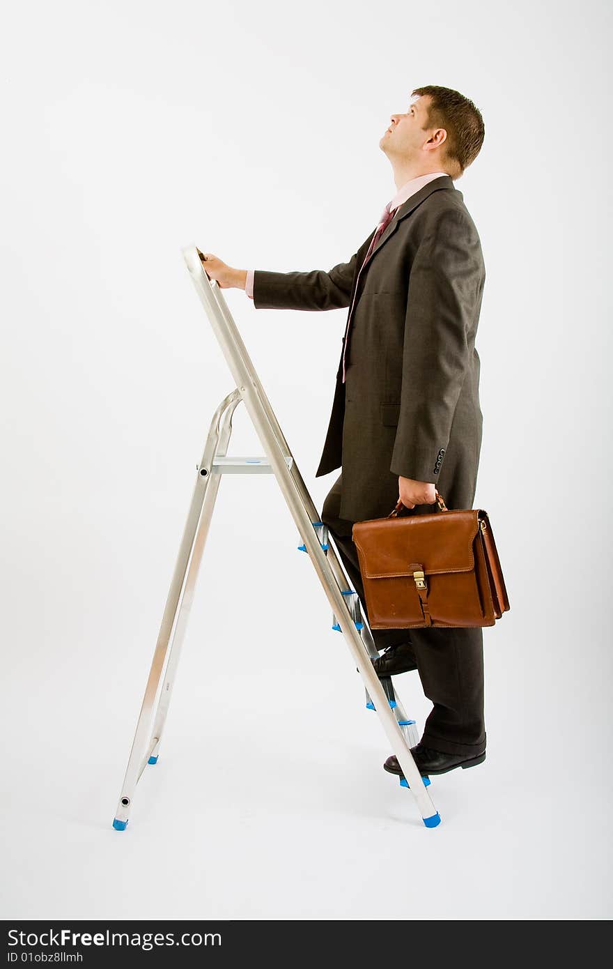 Business Man With Ladder