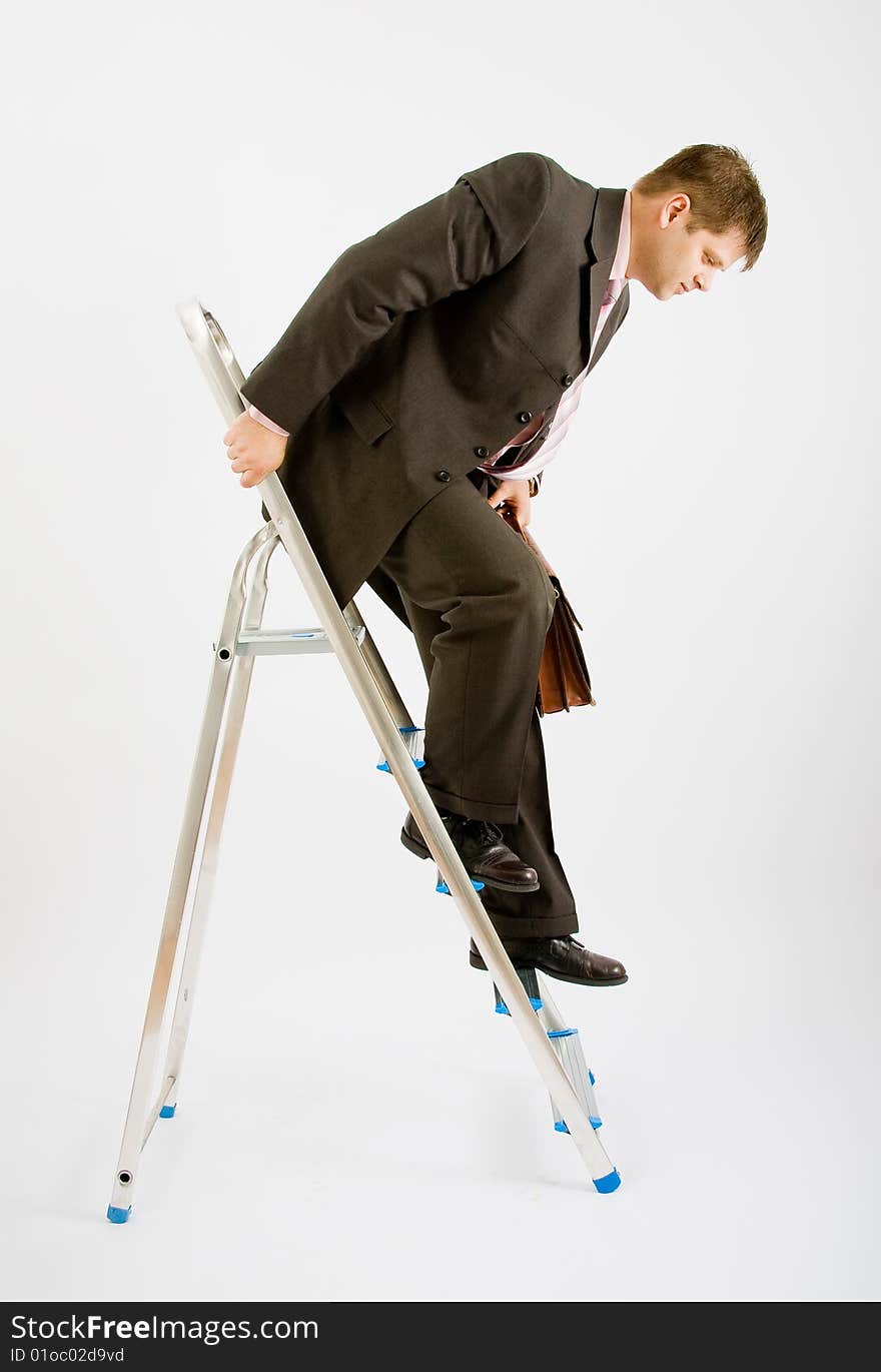 Business Man With Ladder