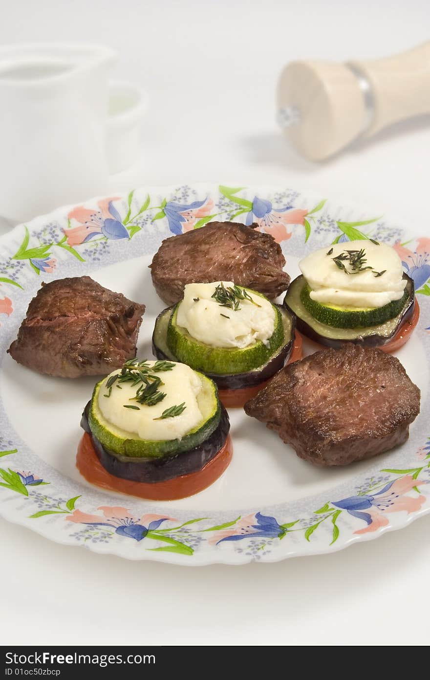 Veal Medallions with Vegetables