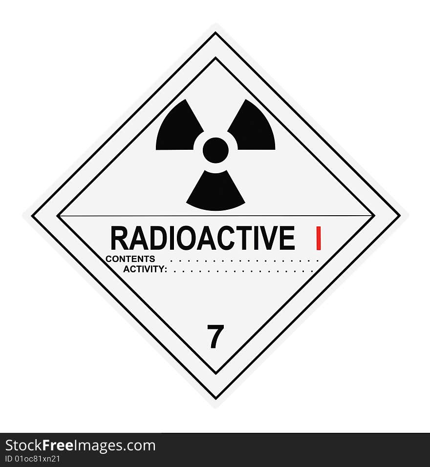 Radioactive Warning Label