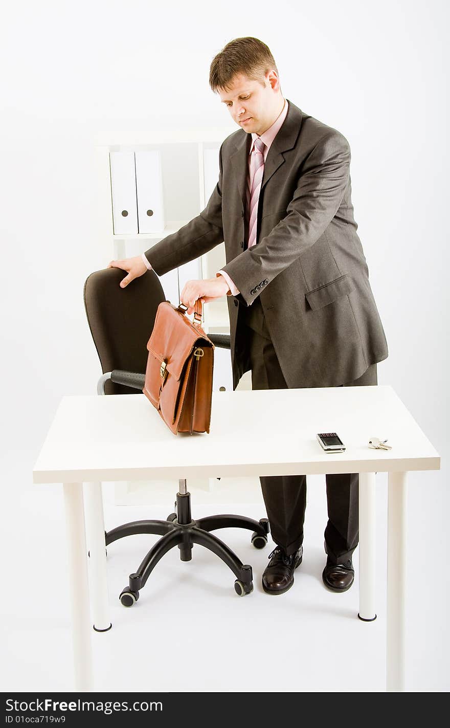 A young business man in modern office