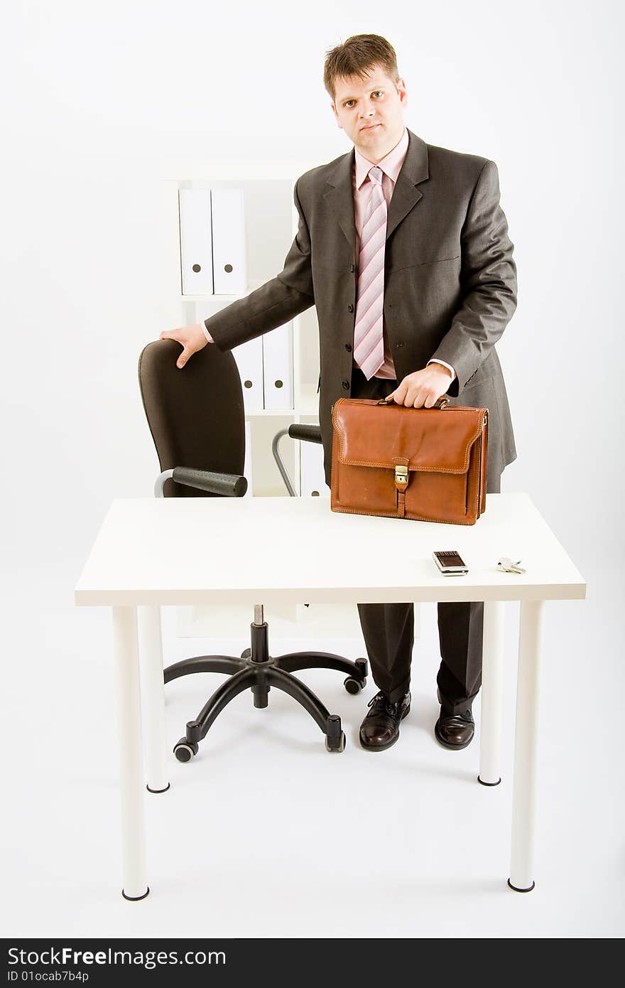 A young business man in modern office