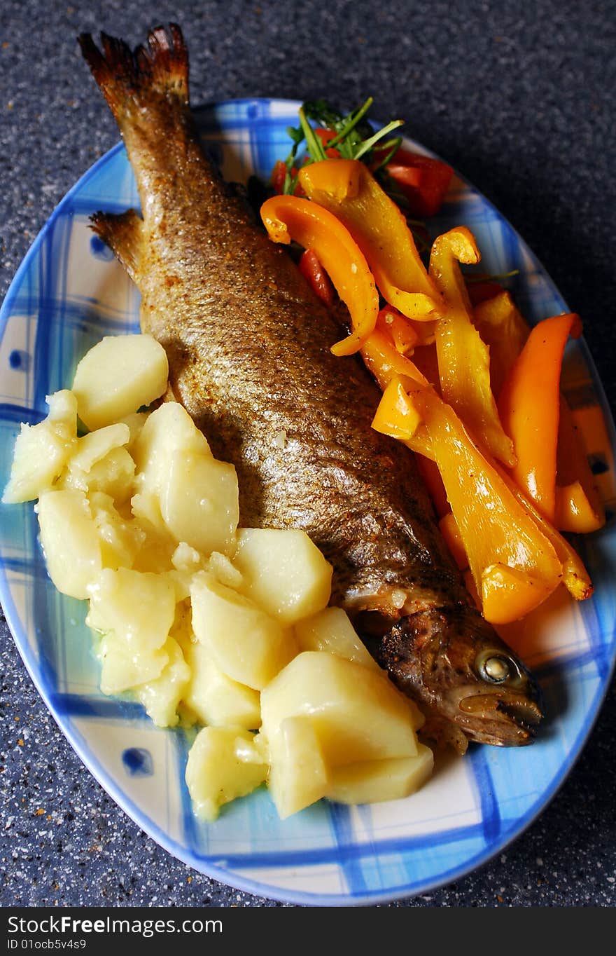 Fried trout