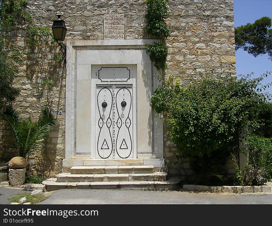 White tunisian door