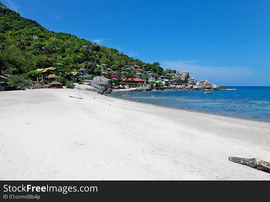 White Sand Bay With Coral Reefs