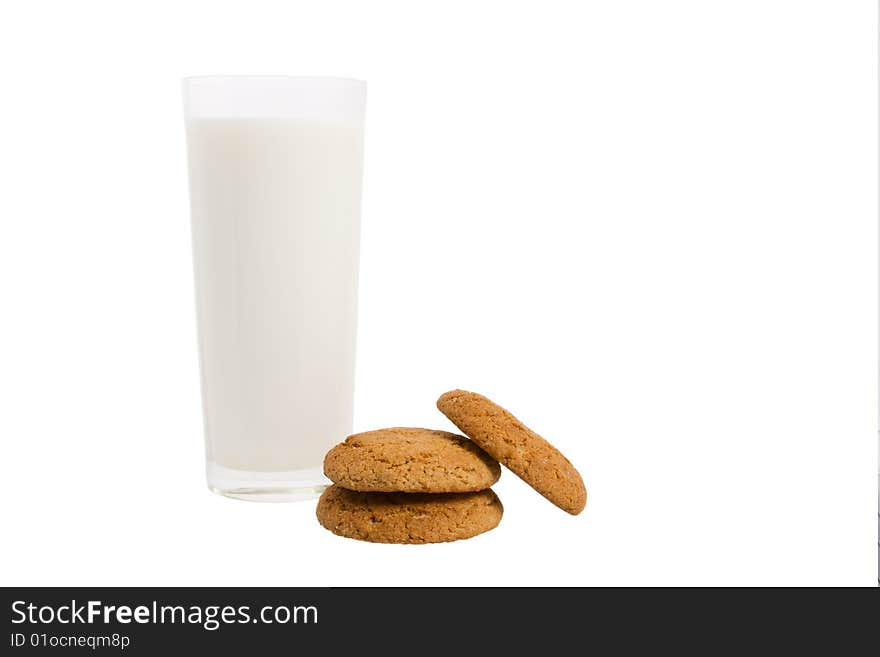 Cookie And Glass Of Milk.