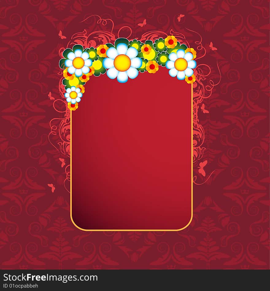 Floral background with place for your text