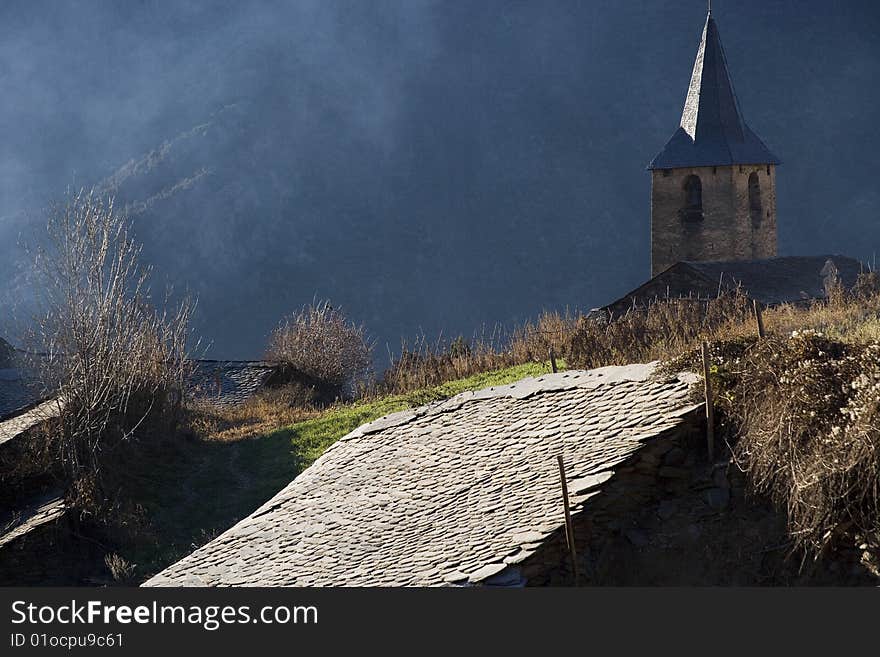 Church in Cardos Valley in the Pyrenees, Spain, Europe