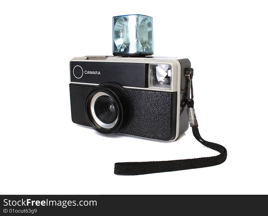 Old 35mm camera. Retro revival image. With clipping path