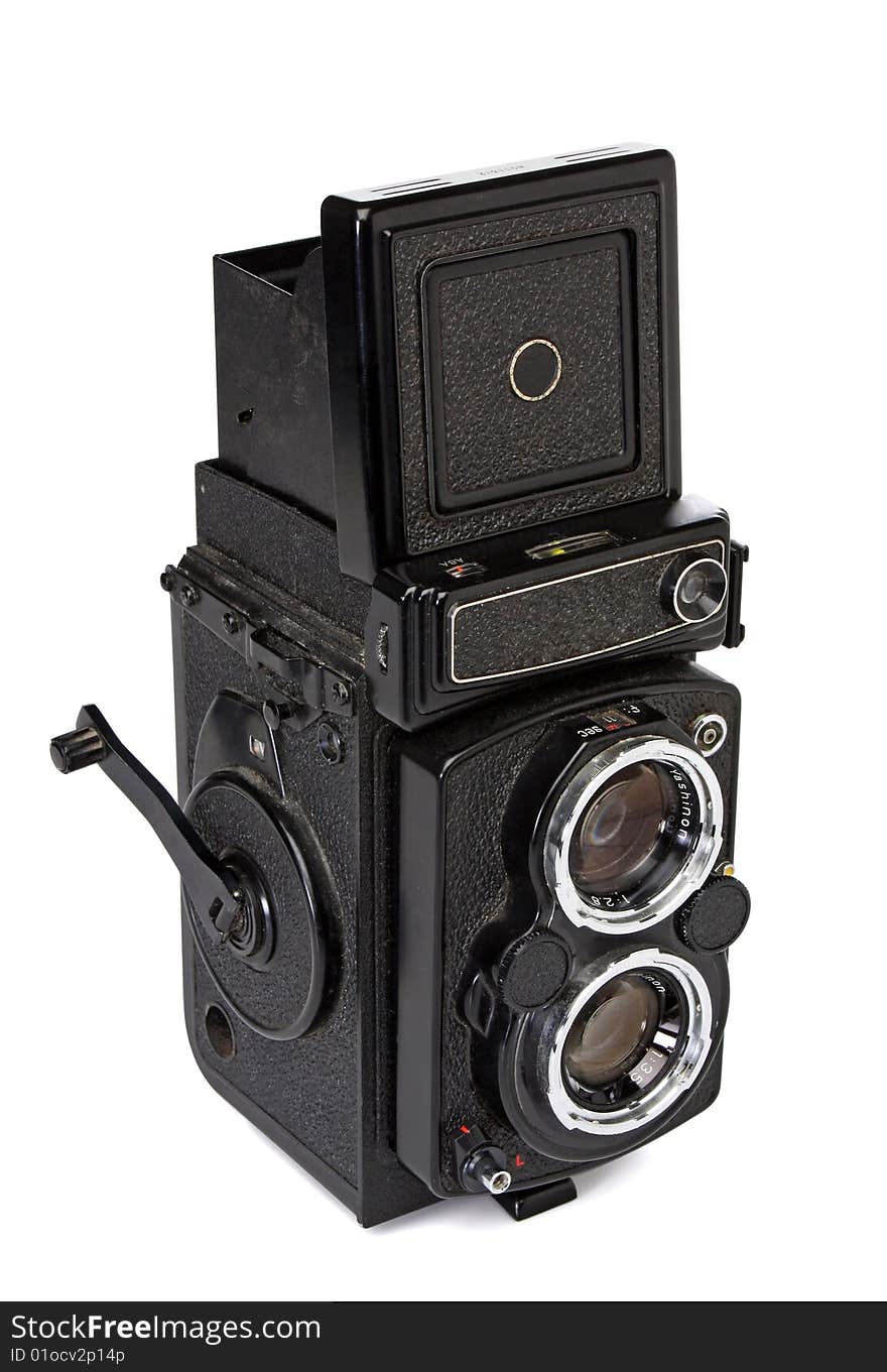 Medium format camera, with clipping path