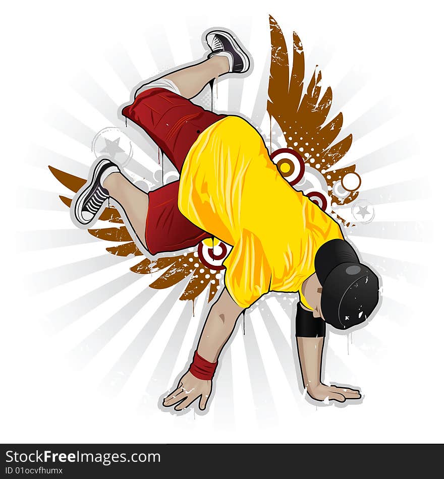 Cool image with breakdancer and street style attributes