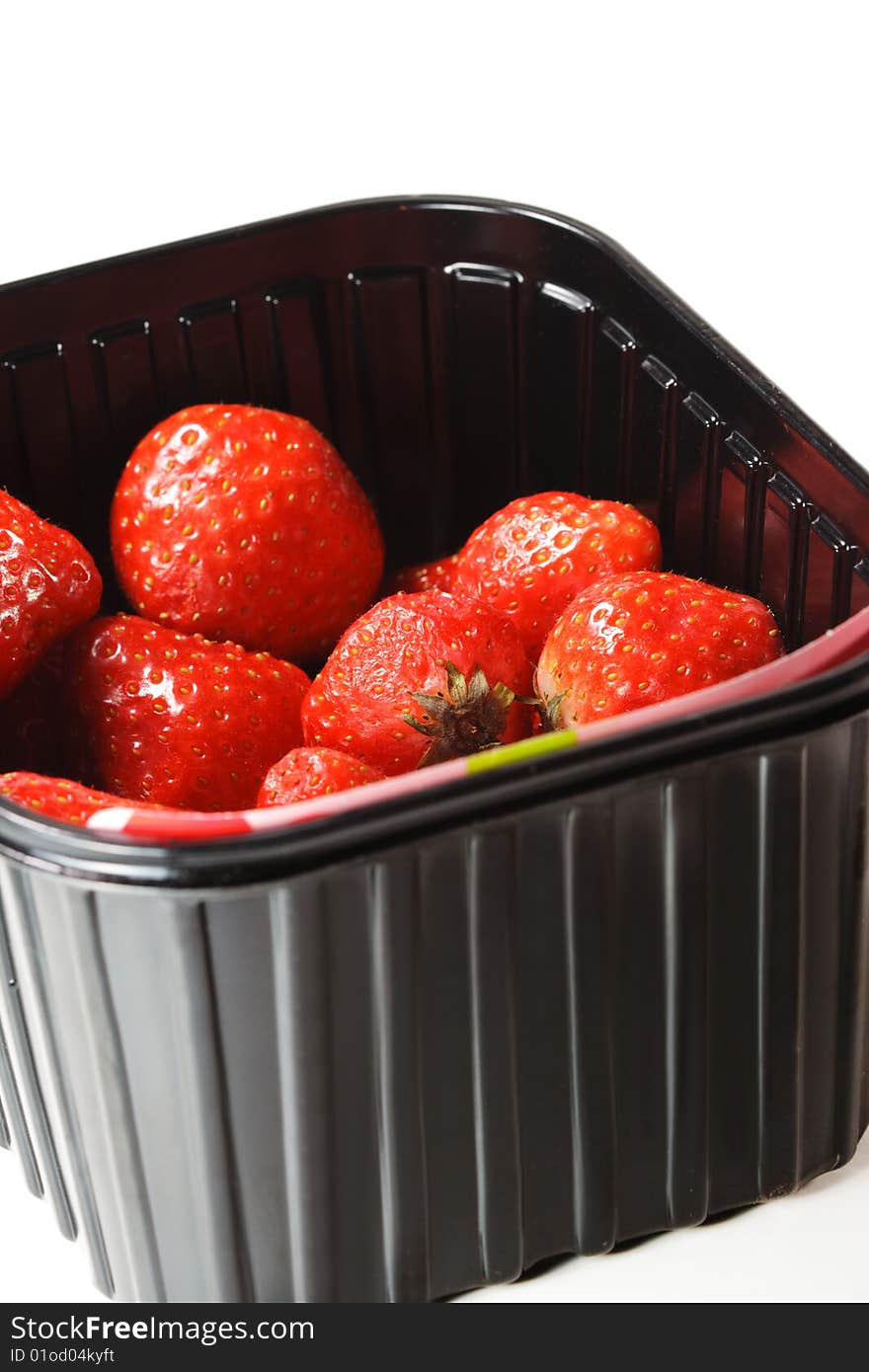 Fresh Strawberry in a Plastic Box