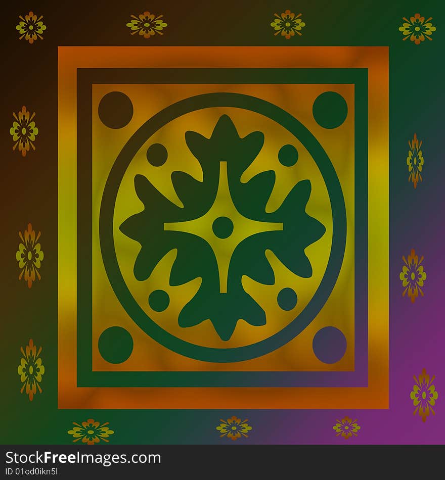 Abstract Indian Traditional rangoli Background Image