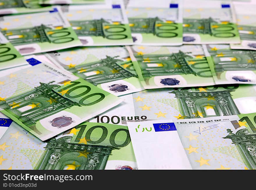 Euro banknotes