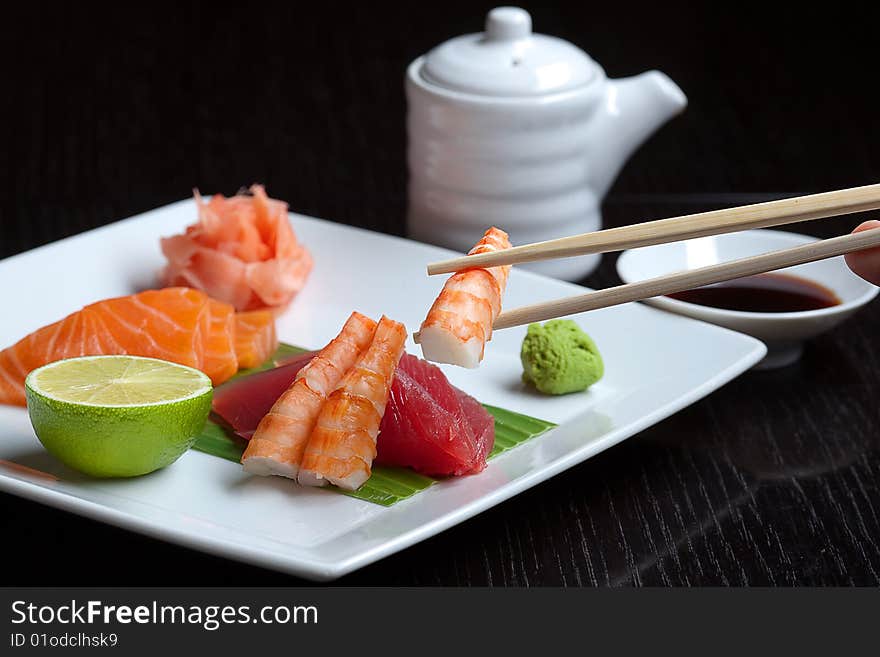 Assortment of Japanese Sushi