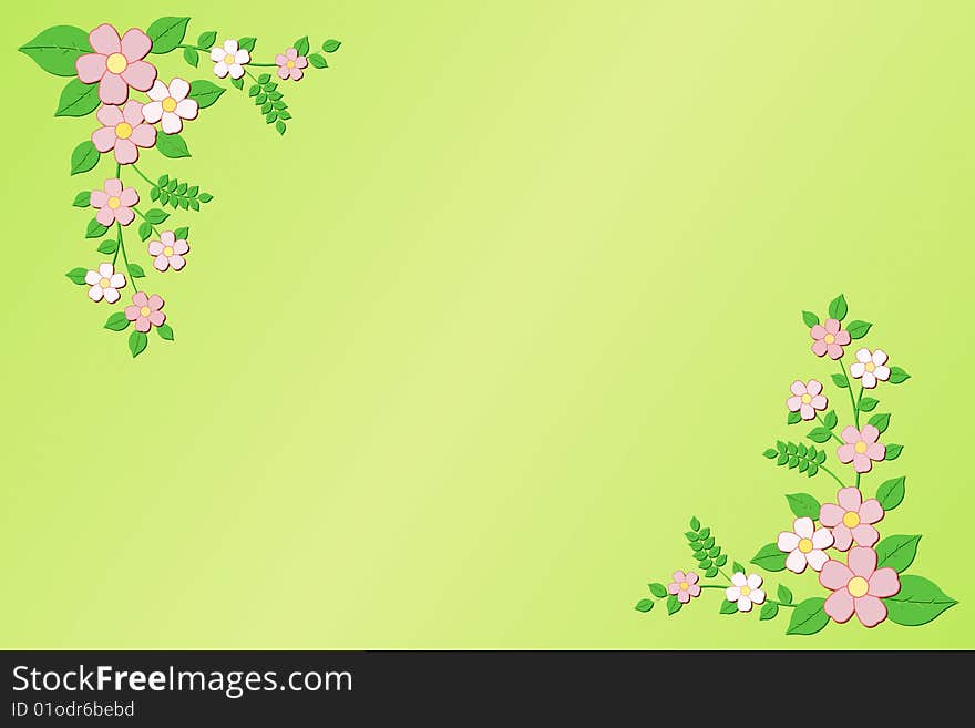 Vector illustration of flower background. Vector illustration of flower background