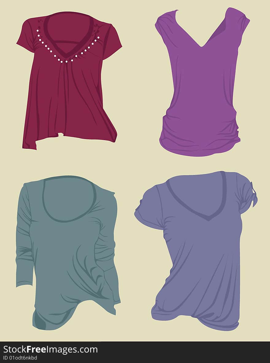 Fashion apparel female  t-shier and other