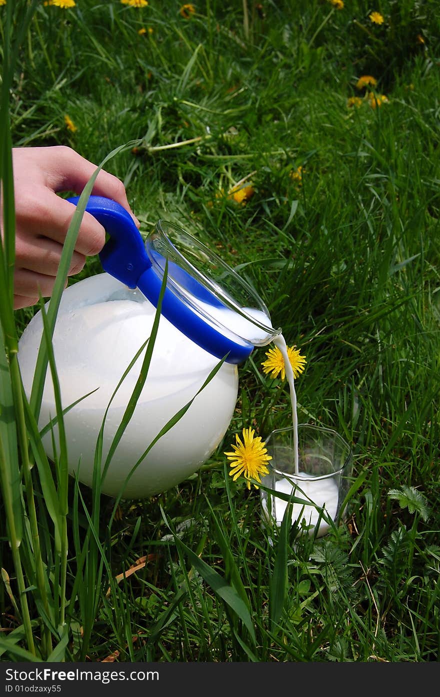 Milk in the garden