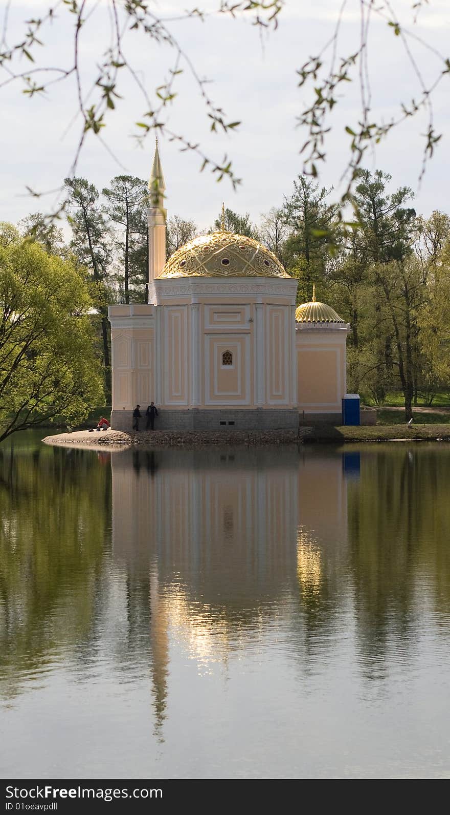 Beautiful pavilion in Petersburg. stone.