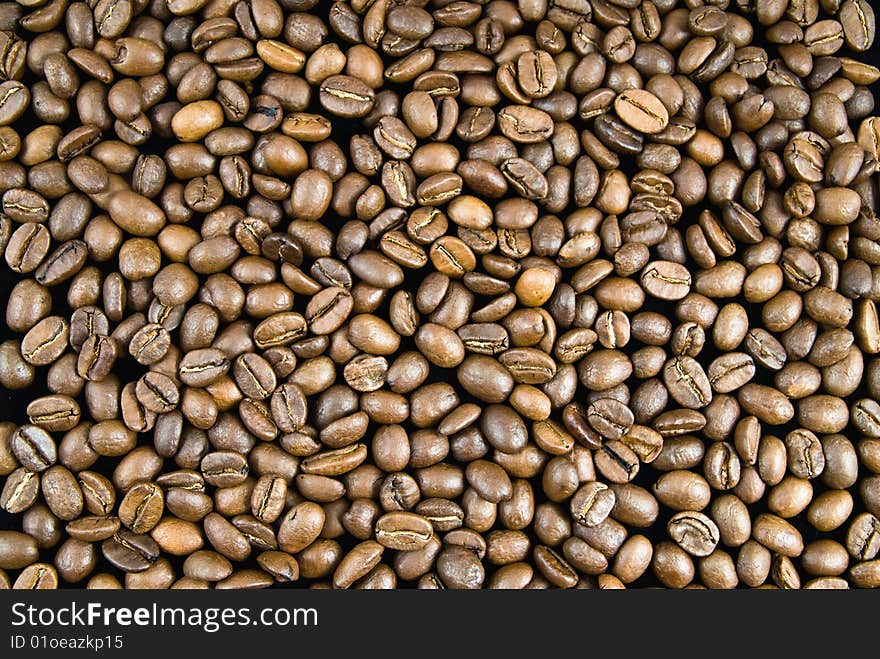 The background from coffee beans