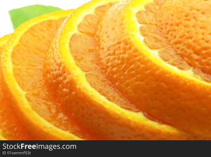 Orange on a white background