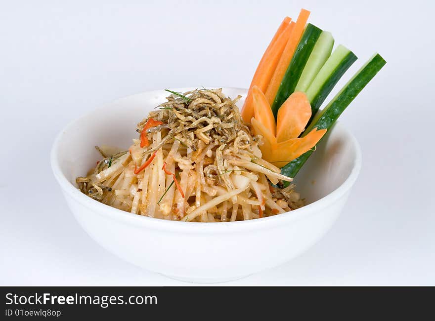 Shrimp noodle bowl