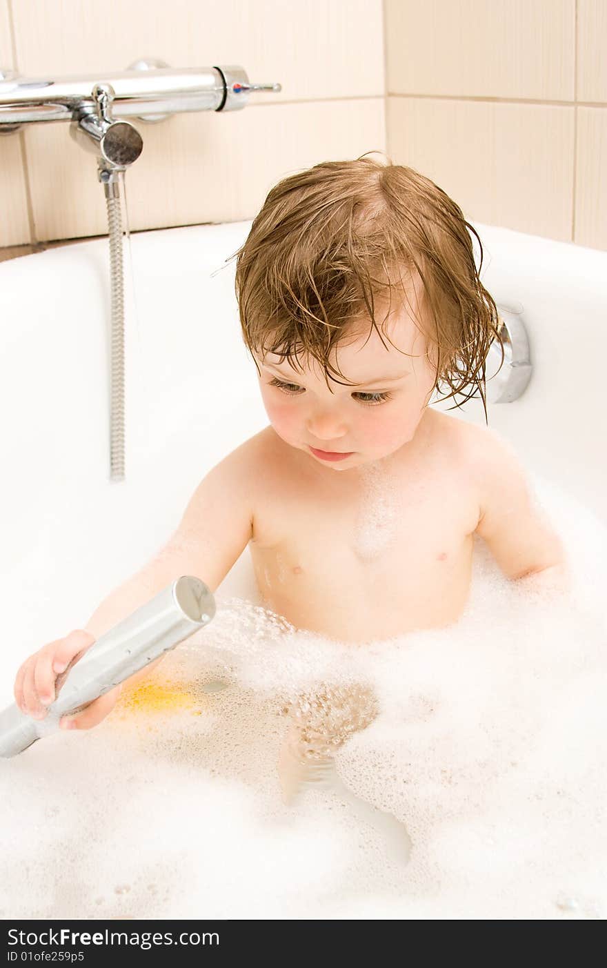 Baby in bath