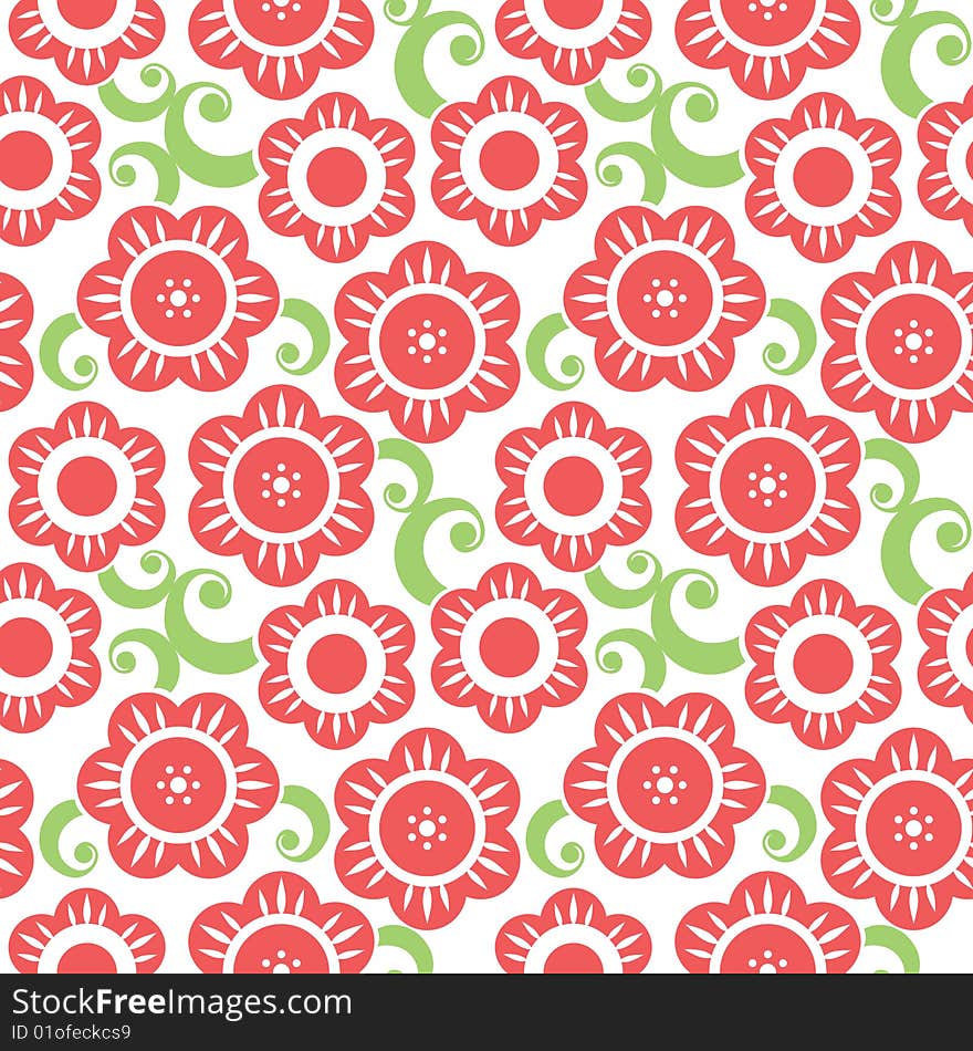 Floral summer background, seamless. Vector illustration. Floral summer background, seamless. Vector illustration