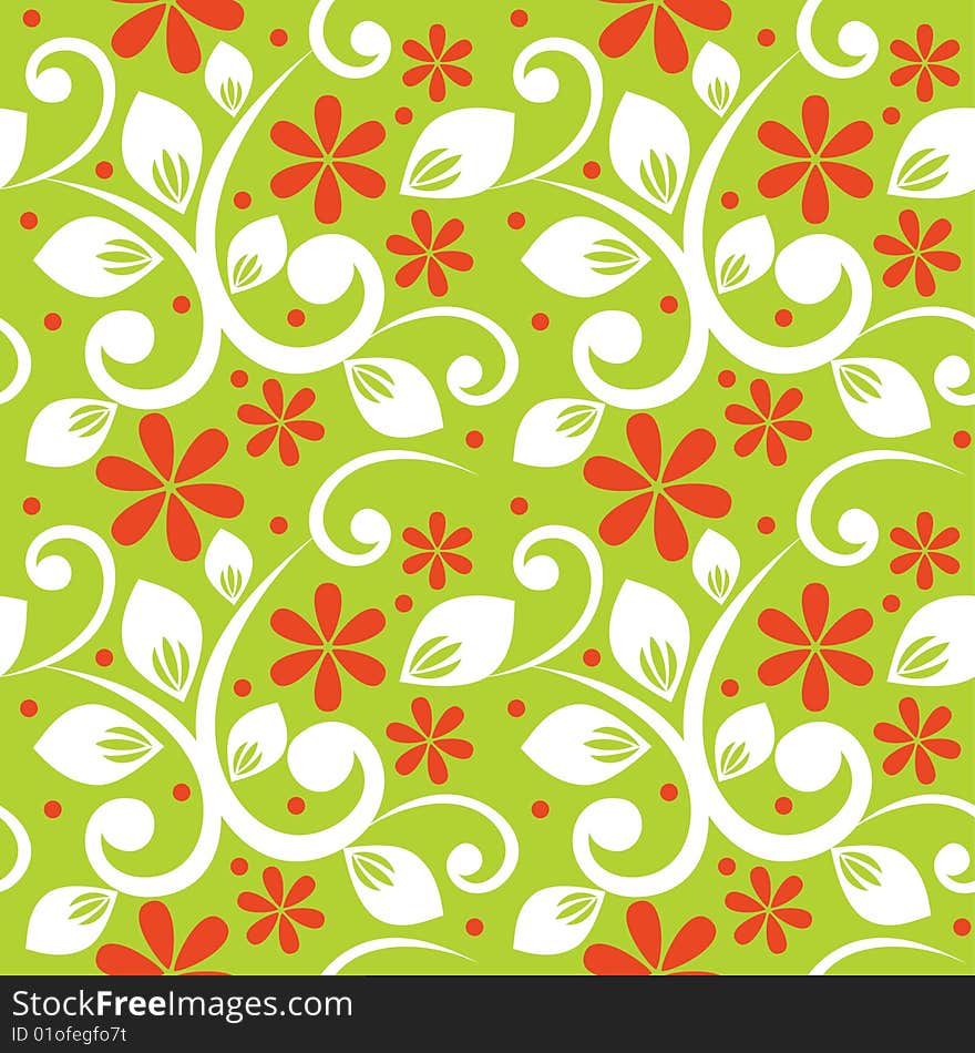 Summer floral background. Vector illustration