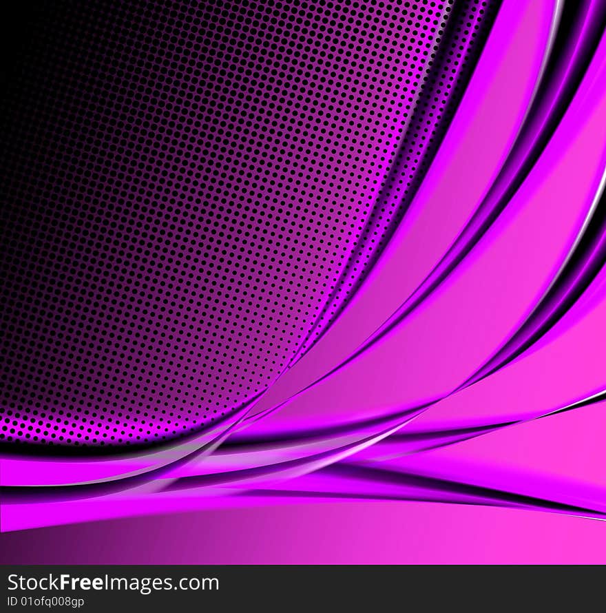 Abstract background in magenta and pink with halftone dots