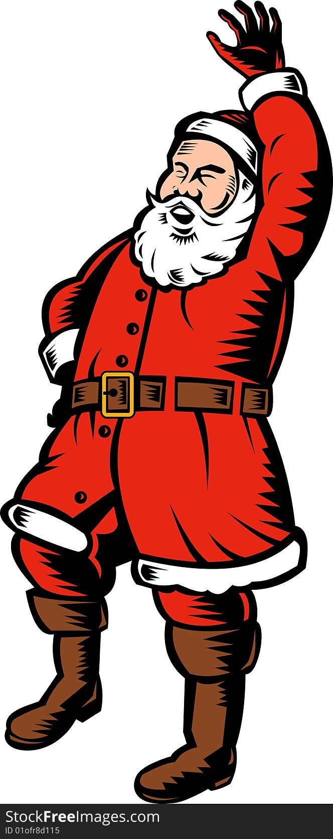 Santa Claus Standing And Waving