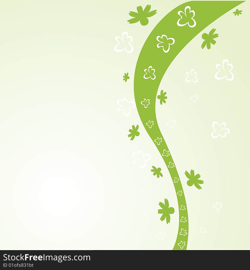 Floral design element, vector illustration