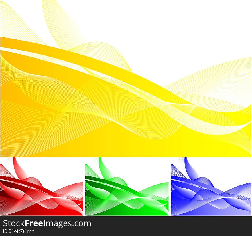 Abstract wavy background, vector illustration