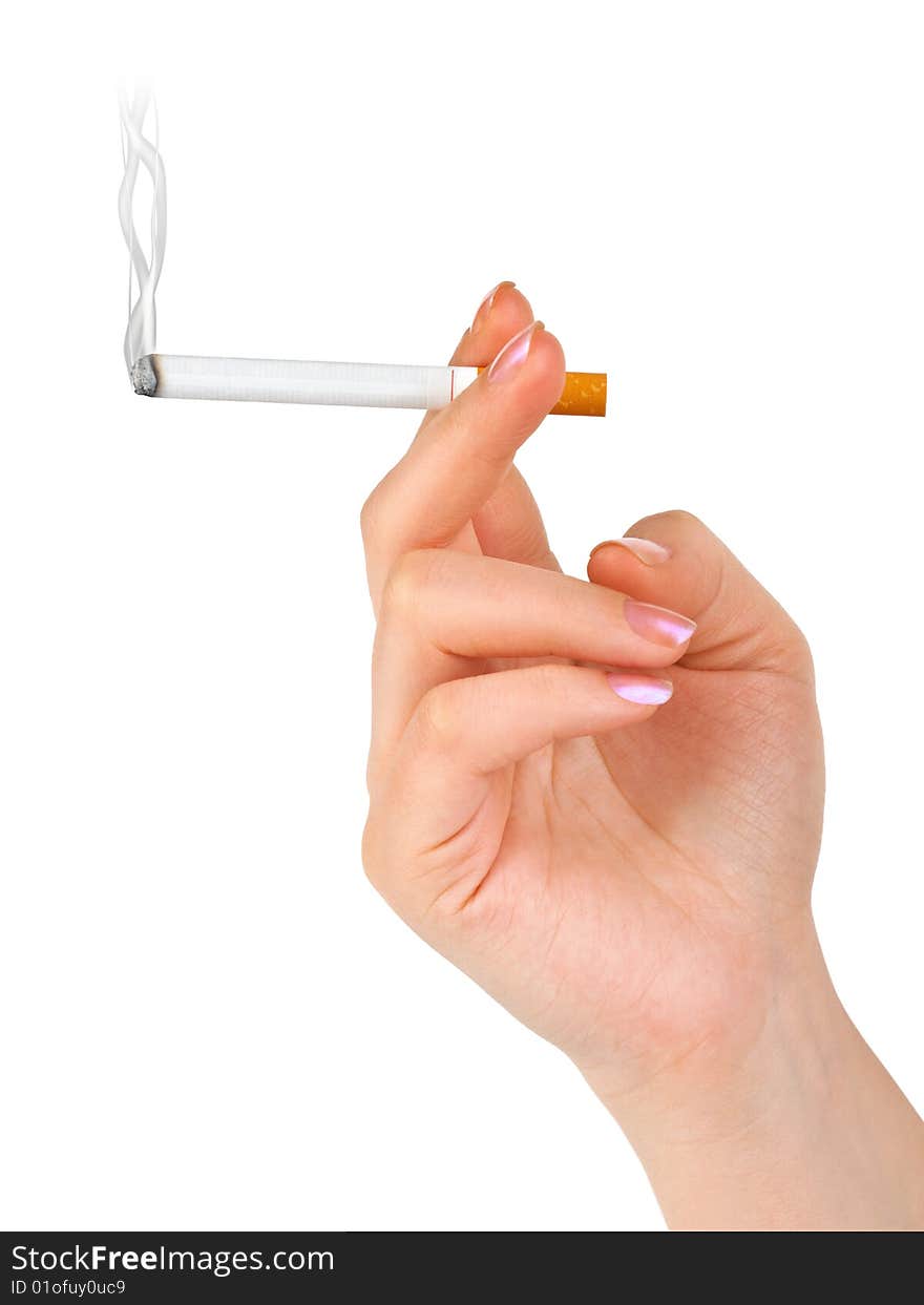 Hand with cigarette