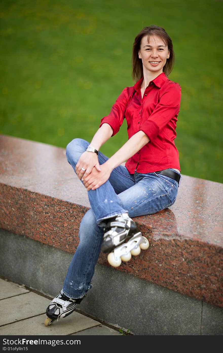 Rollerskating girl