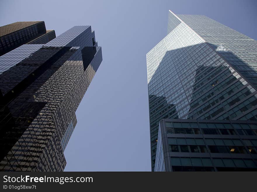 Modern office buildings in New York