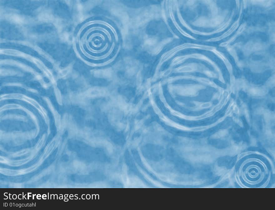 Abstract cyan water ripple to background