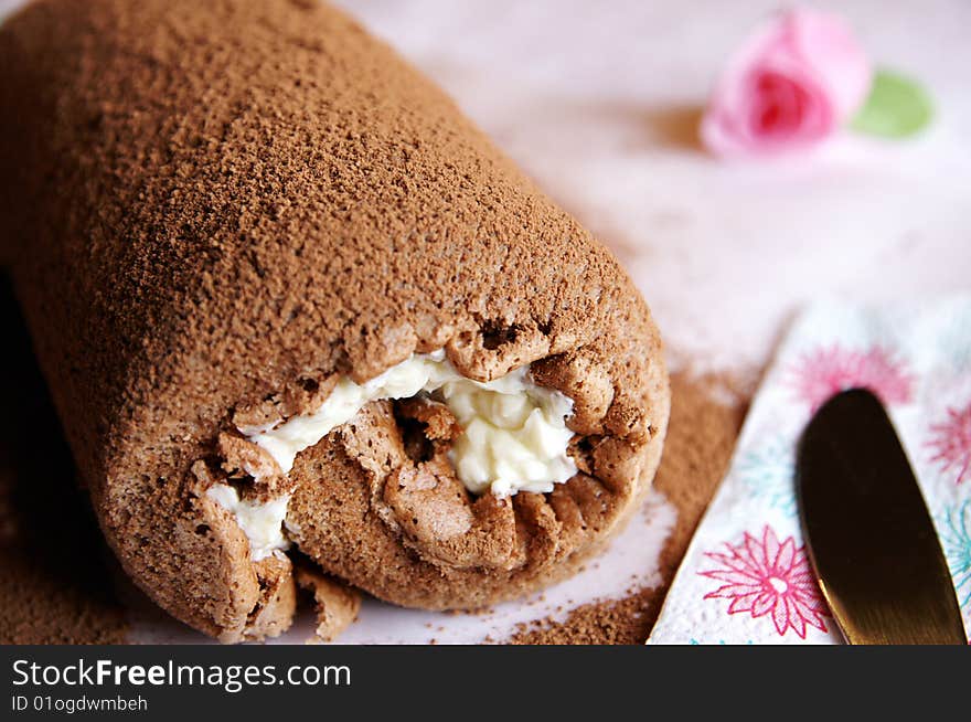 Homemade Swiss Chocolate Roll