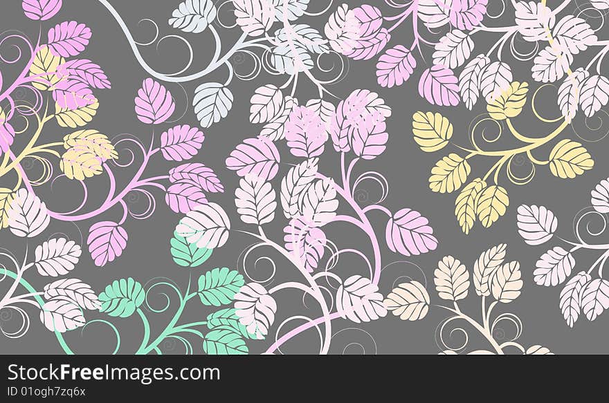 Colorful floral background, vector illustration