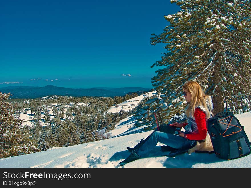 Young Girl In The Mountains